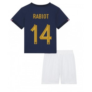 Frankrig Adrien Rabiot #14 Replika Babytøj Hjemmebanesæt Børn VM 2022 Kortærmet (+ Korte bukser)